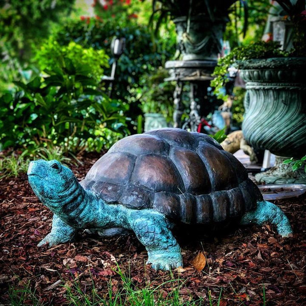 Bronze Turtle Fountain Water Feature Big spouting tortious piped